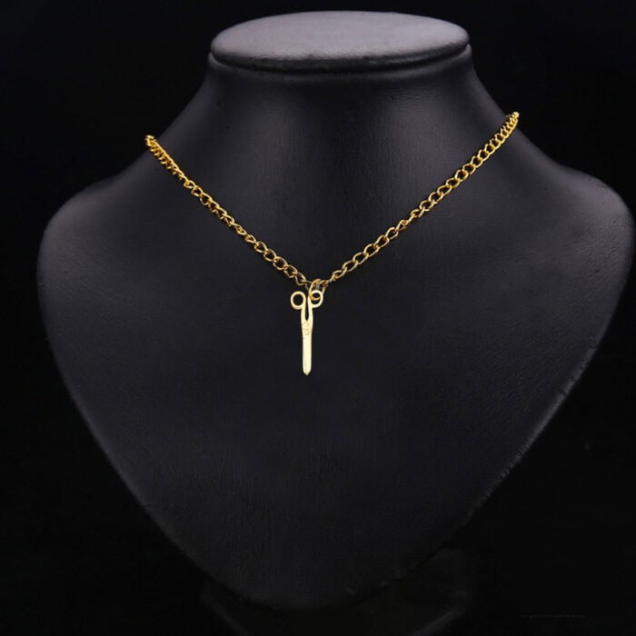 14K Yellow Gold Scissors Pendant - Image 2