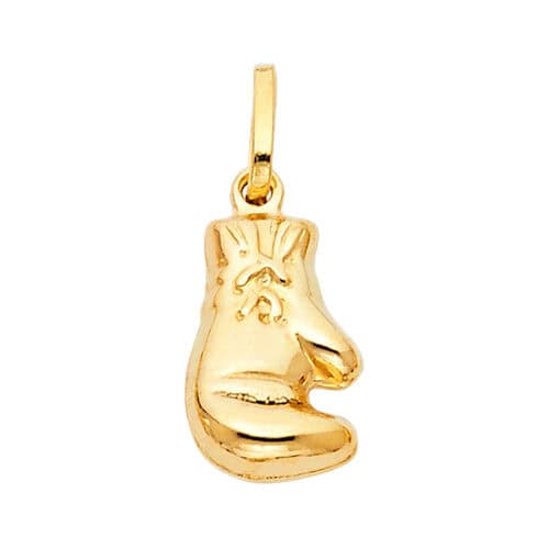 14K Yellow Gold Boxing Glove Pendant