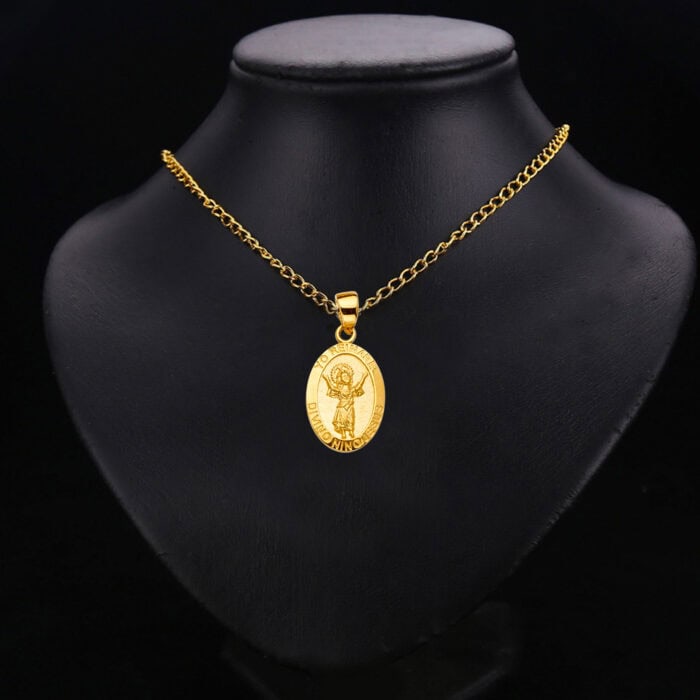 14K Yellow Gold Baby Jesus Pendant - Image 2
