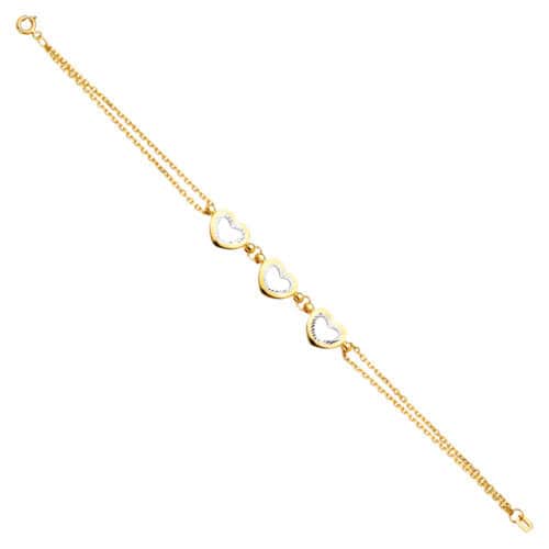 14K Yellow Gold Light Chain Bracelet - 7+1"