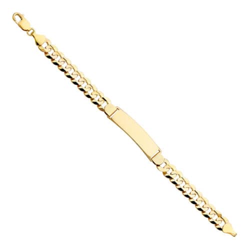 14K Yellow Gold Cuban ID Bracelet - 8.5"