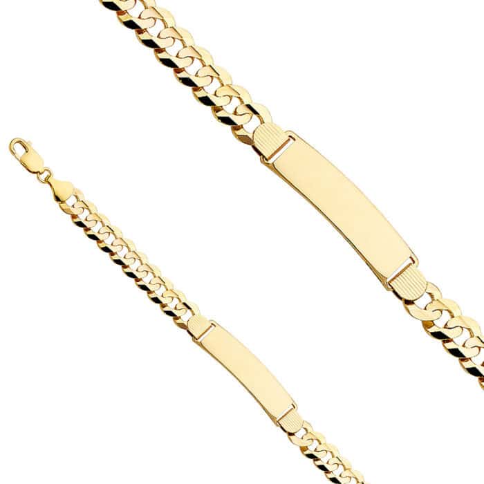 14K Yellow Gold Cuban ID Bracelet - 8.5" - Image 2