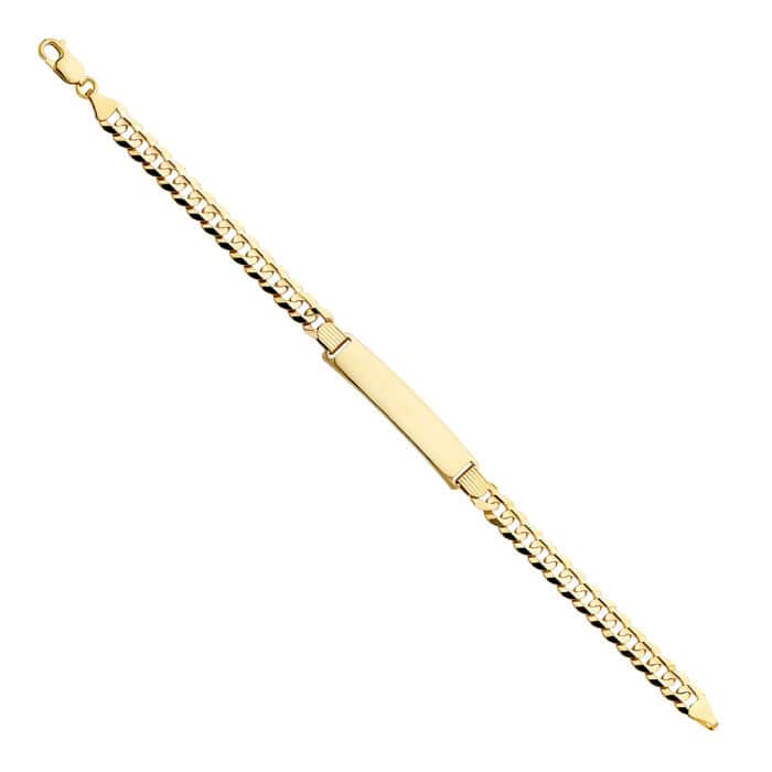 14K Yellow Gold Cuban ID Bracelet - 8.5"
