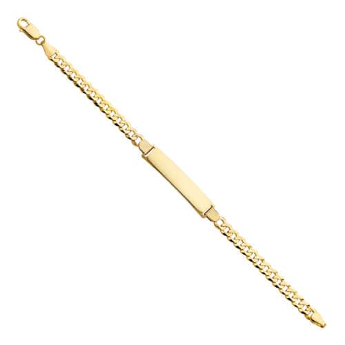 14K Yellow Gold Cuban ID Bracelet - 8"