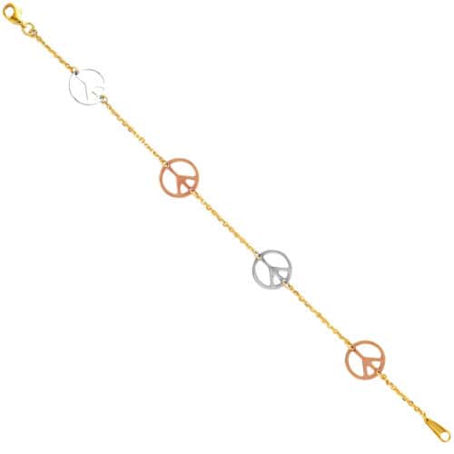 14K Yellow Gold Light Bracelet - 7+1"