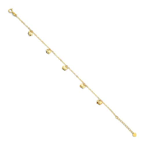 14K Yellow Gold Light Bracelet - 7+1"