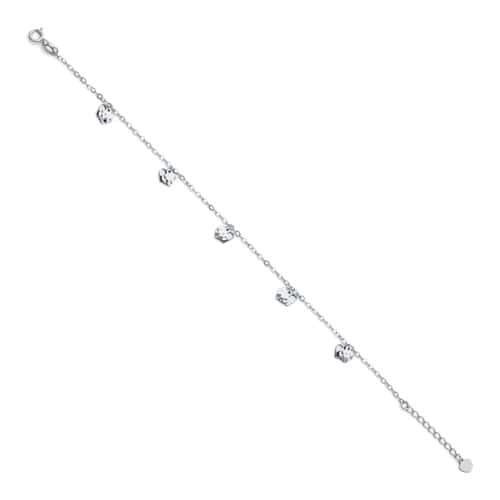 14K White Gold Light Bracelet - 7+1"