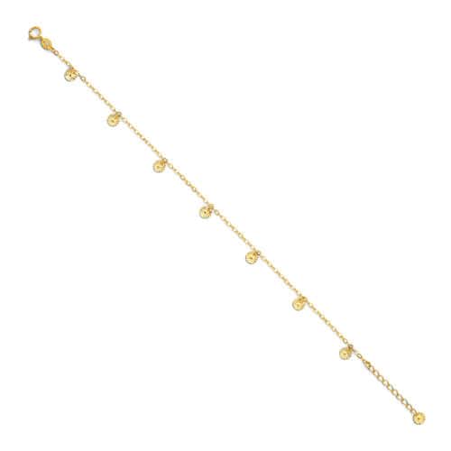 14K Yellow Gold Light Bracelet - 7+1"