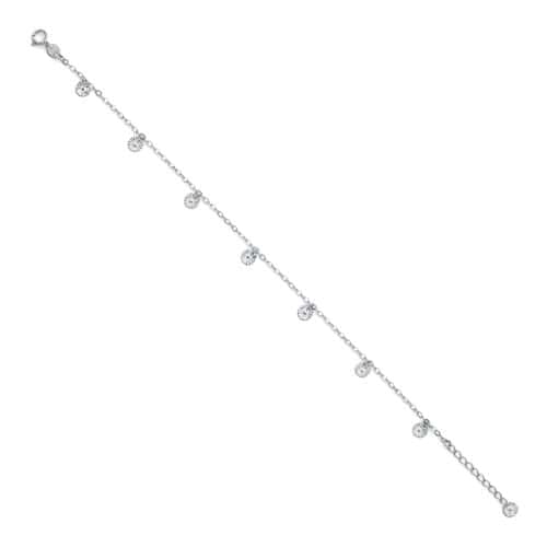 14K White Gold Light Bracelet - 7+1"