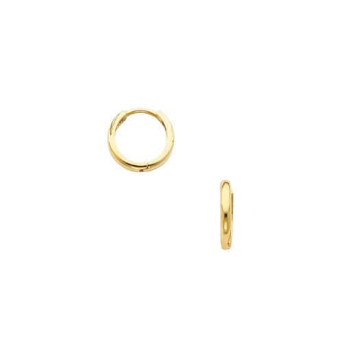 14K Yellow Gold 2mm Huggies Earrings