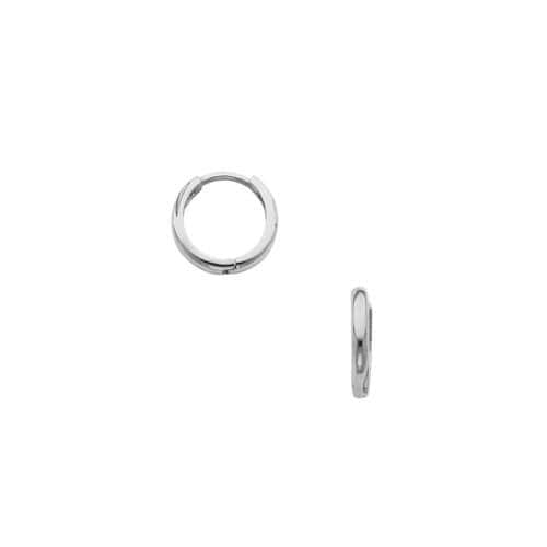14K White Gold 2mm Huggies Earrings