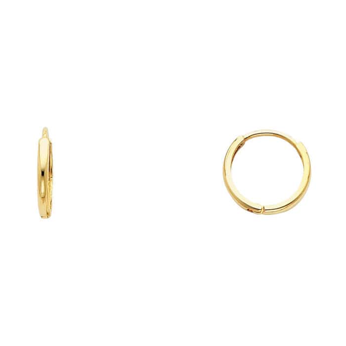14K Yellow Gold 2mm Huggies Earrings