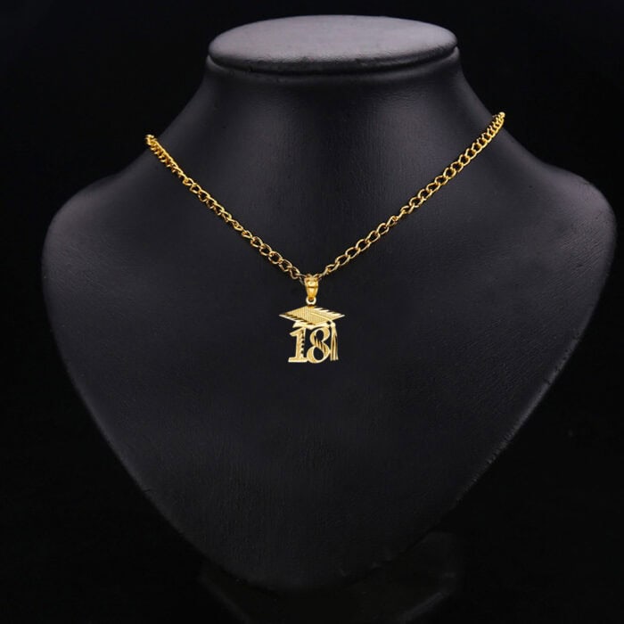 14K Yellow Gold Graduation Pendant w/Year - Image 2