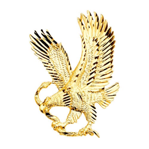 14K Yellow Gold Eagle Pendant