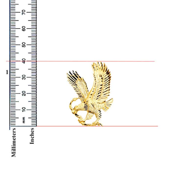 14K Yellow Gold Eagle Pendant - Image 3