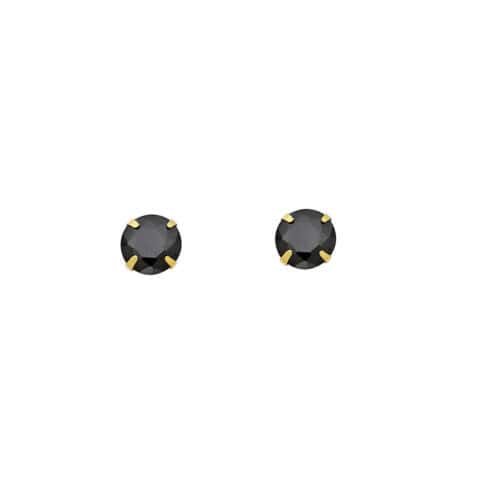 14K Yellow Gold Stud Earrings w/Screw