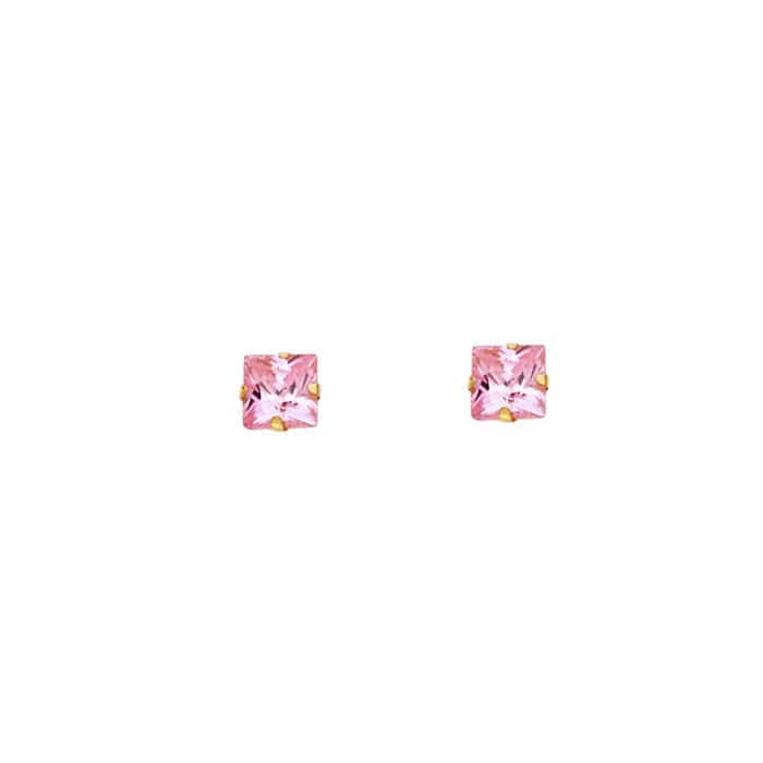 14K Yellow Gold Stud Earrings w/Screw - Image 2