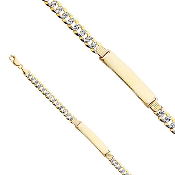 14K Yellow Gold Cuban WP ID Bracelet - 8.5" - Image 2