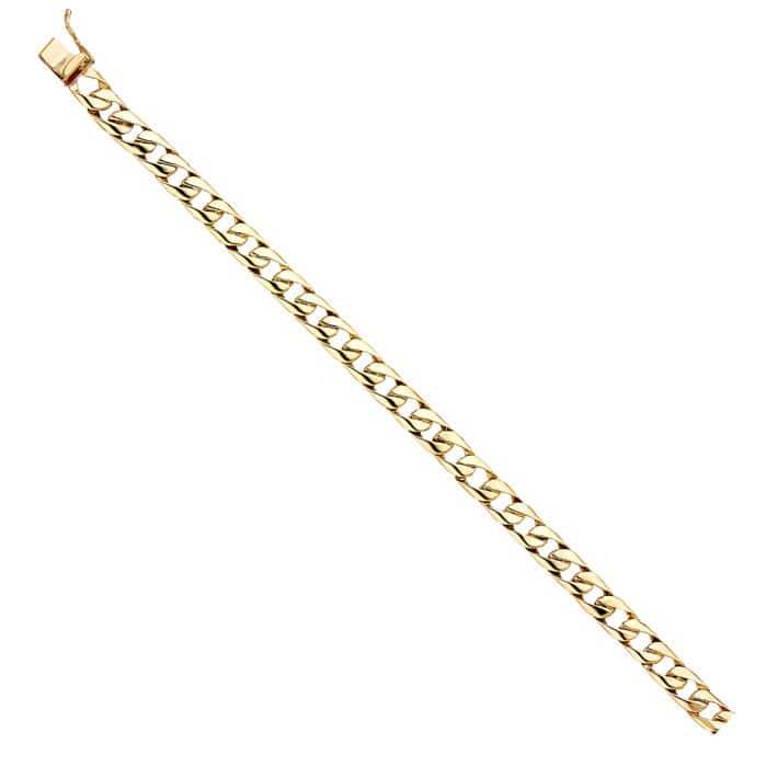 14K Yellow Gold Cuban Link Bracelet - 8"