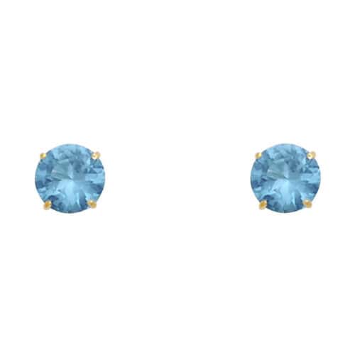 14K Yellow Gold RD 5mm Stud Earrings w/Screw (MAR)