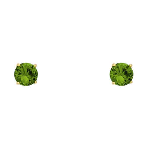 14K Yellow Gold RD 4mm Stud Earrings w/Screw (MAY)