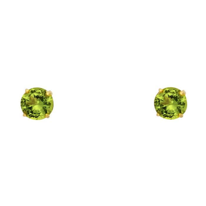 14K Yellow Gold RD 4mm Stud Earrings w/Screw (AUG)