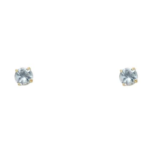 14K Yellow Gold RD 3mm Stud Earrings w/Screw (MAR)
