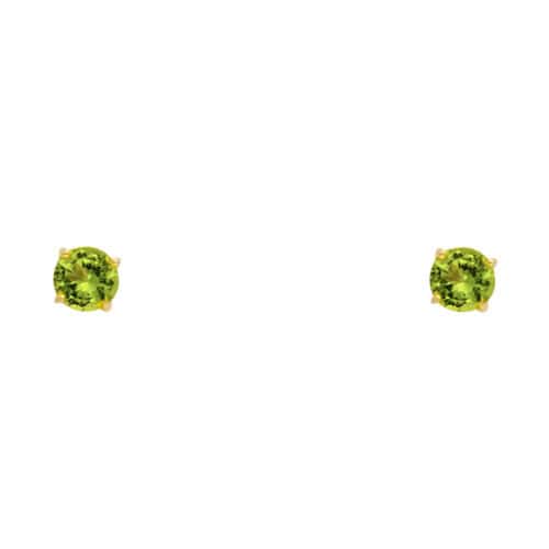 14K Yellow Gold RD 3mm Stud Earrings w/Screw (AUG)