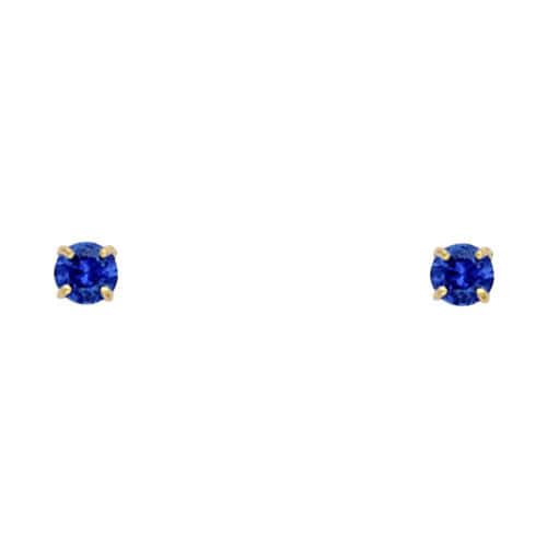 14K Yellow Gold RD 3mm Stud Earrings w/Screw (SEP)