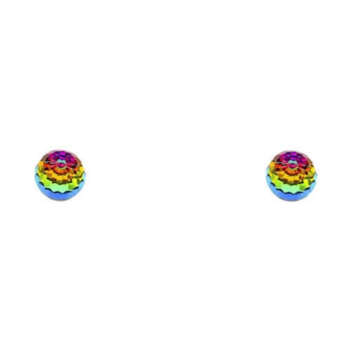 14K Yellow Gold Stud Earrings w/Screw