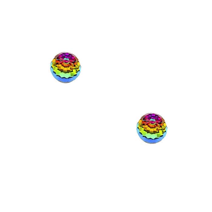 14K Yellow Gold Stud Earrings w/Screw - Image 2