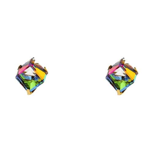 14K Yellow Gold Stud Earrings w/Screw