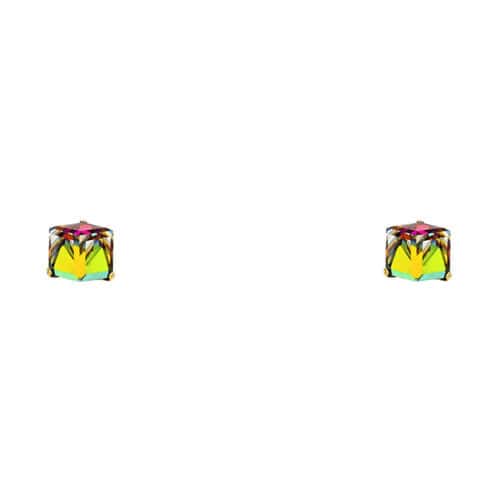 14K Yellow Gold Stud Earrings w/Screw