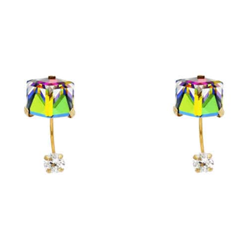 14K Yellow Gold Stud Earrings w/Screw