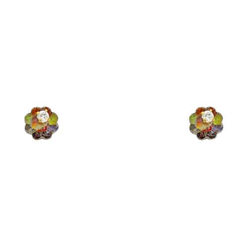 14K Yellow Gold Stud Earrings w/Screw