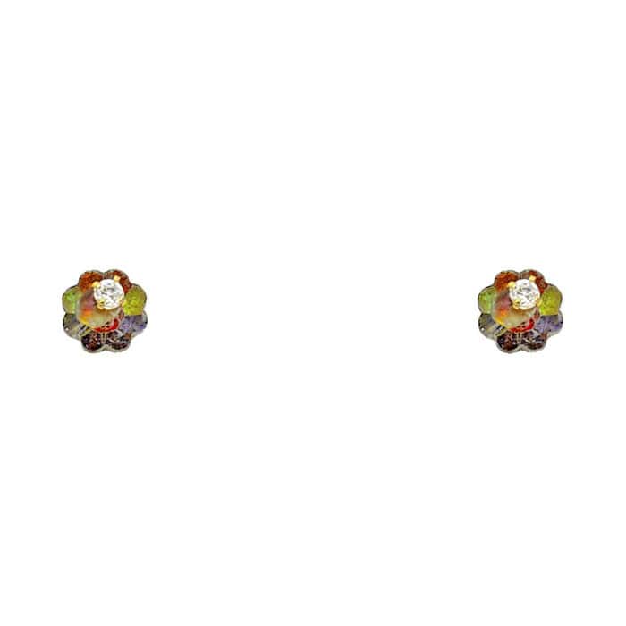 14K Yellow Gold Stud Earrings w/Screw