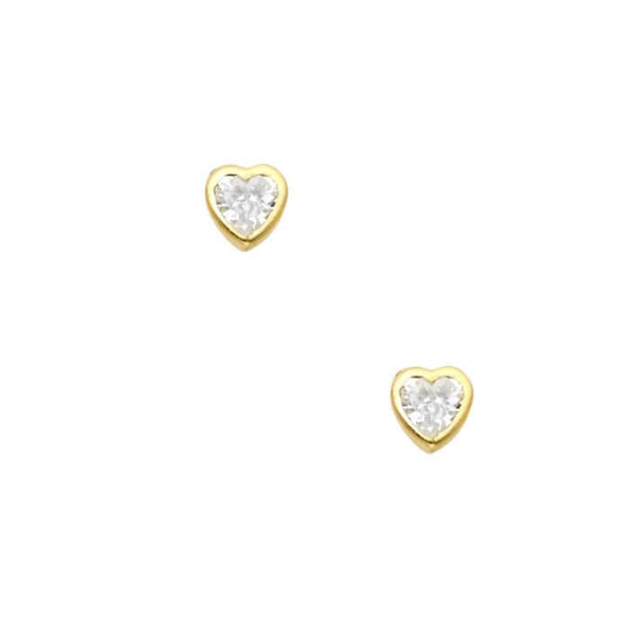 14K Yellow Gold Stud Earrings w/Screw - Image 2