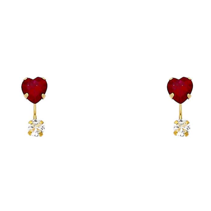 14K Yellow Gold Stud Earrings w/Screw