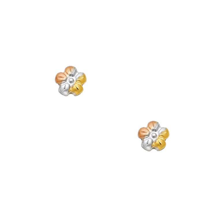 14K Yellow Gold Stud Earrings w/Screw - Image 2