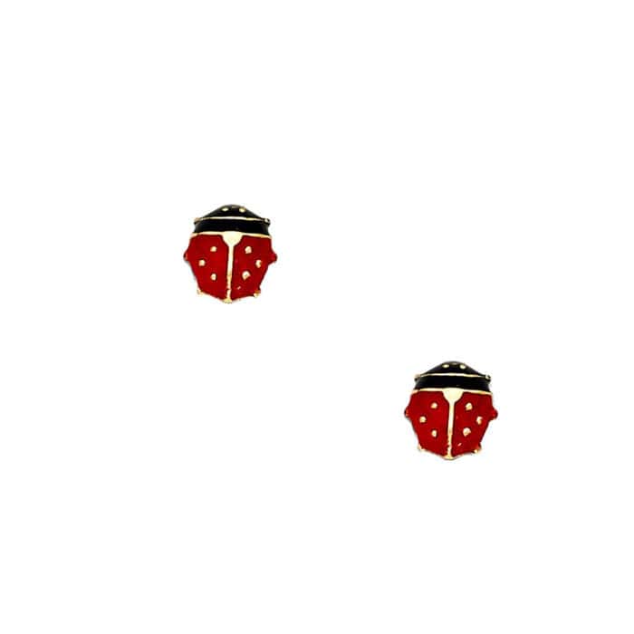 14K Yellow Gold Stud Earrings w/Screw - Image 2