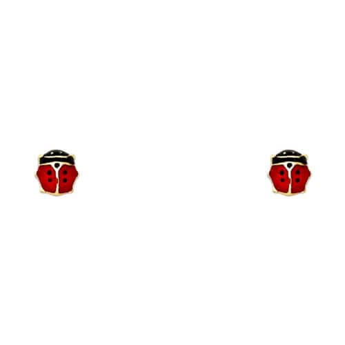 14K Yellow Gold Stud Earrings w/Screw