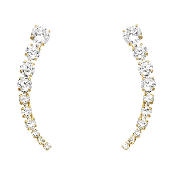 14K Yellow Gold Stud Earrings w/Screw