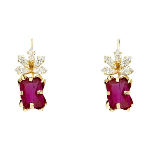 14K Yellow Gold Stud Earrings w/Screw