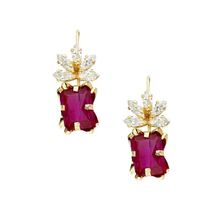 14K Yellow Gold Stud Earrings w/Screw - Image 2