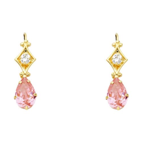 14K Yellow Stud Earrings w/Screw