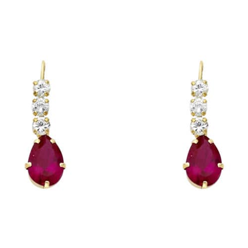 14K Yellow Gold Stud Earrings w/Screw