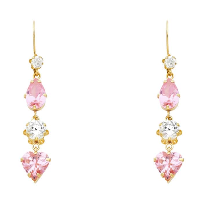 14K Yellow Gold Stud Earrings w/Screw