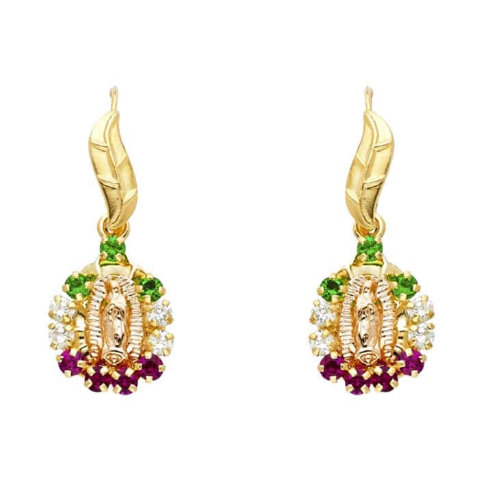 14K Yellow Gold Stud Earrings w/Screw