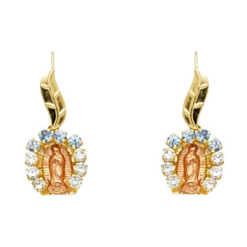 14K Yellow Gold Stud Earrings w/Screw